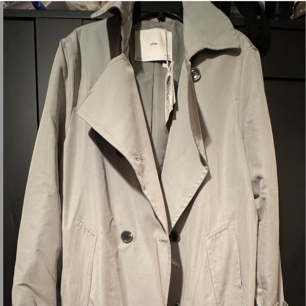MANGO Grey Trench Coat